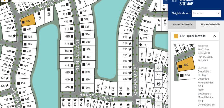 10151 SW ORANA DR  For Sale Beds  4 Baths  3 Car Garage Port ST Lucie Florida